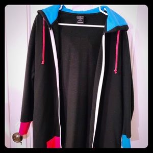 Blue, Pink and Black Thuggie X-Long Hoodie